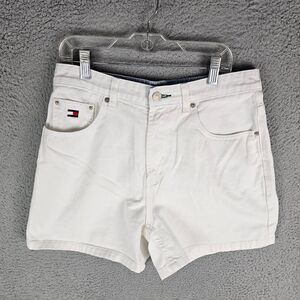 VTG Y2K Women's Tommy Hilfiger Shorts Mom White Denim Size 10 29x4"